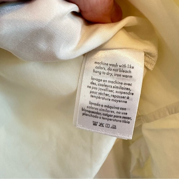 NWT WeWoreWhat boho ruffle peasant sleeve blouse lightweight cream women’s large - Picture 10 of 10